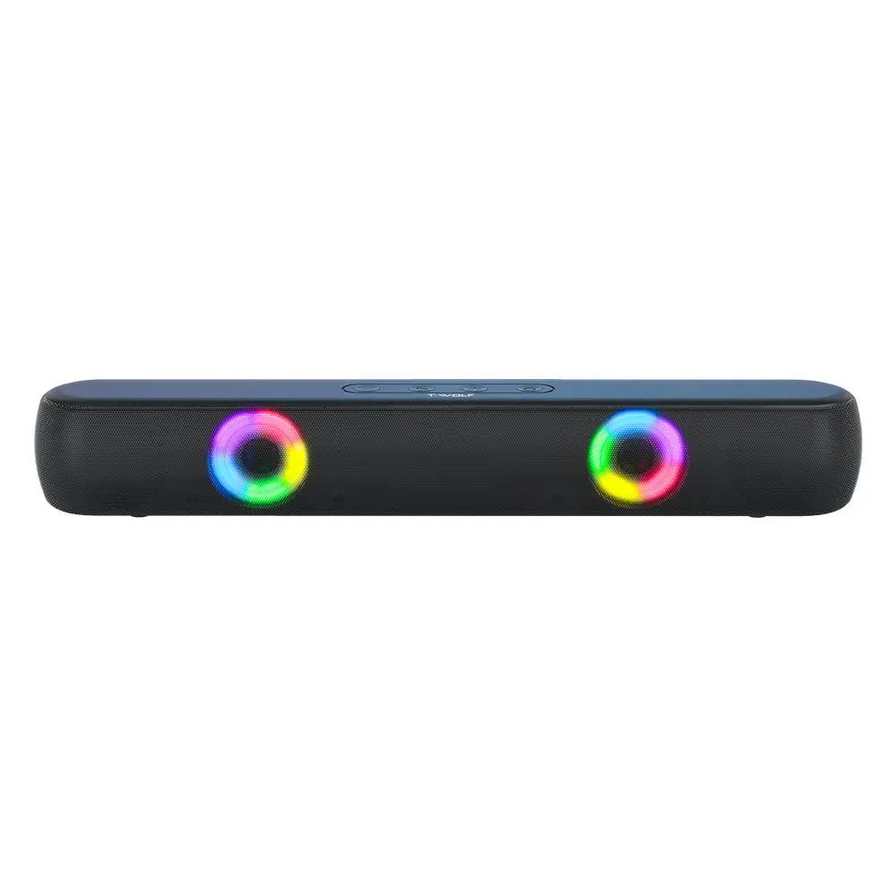 BT320 RGB Bluetooth Speaker – Dual 5W Stereo, TWS, Wireless Soundbar with Colorful Lights - FORGEMYPC