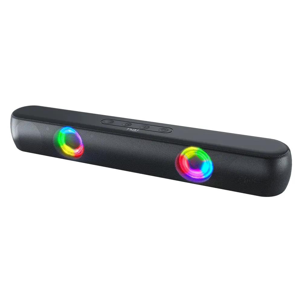 BT320 RGB Bluetooth Speaker – Dual 5W Stereo, TWS, Wireless Soundbar with Colorful Lights - FORGEMYPC