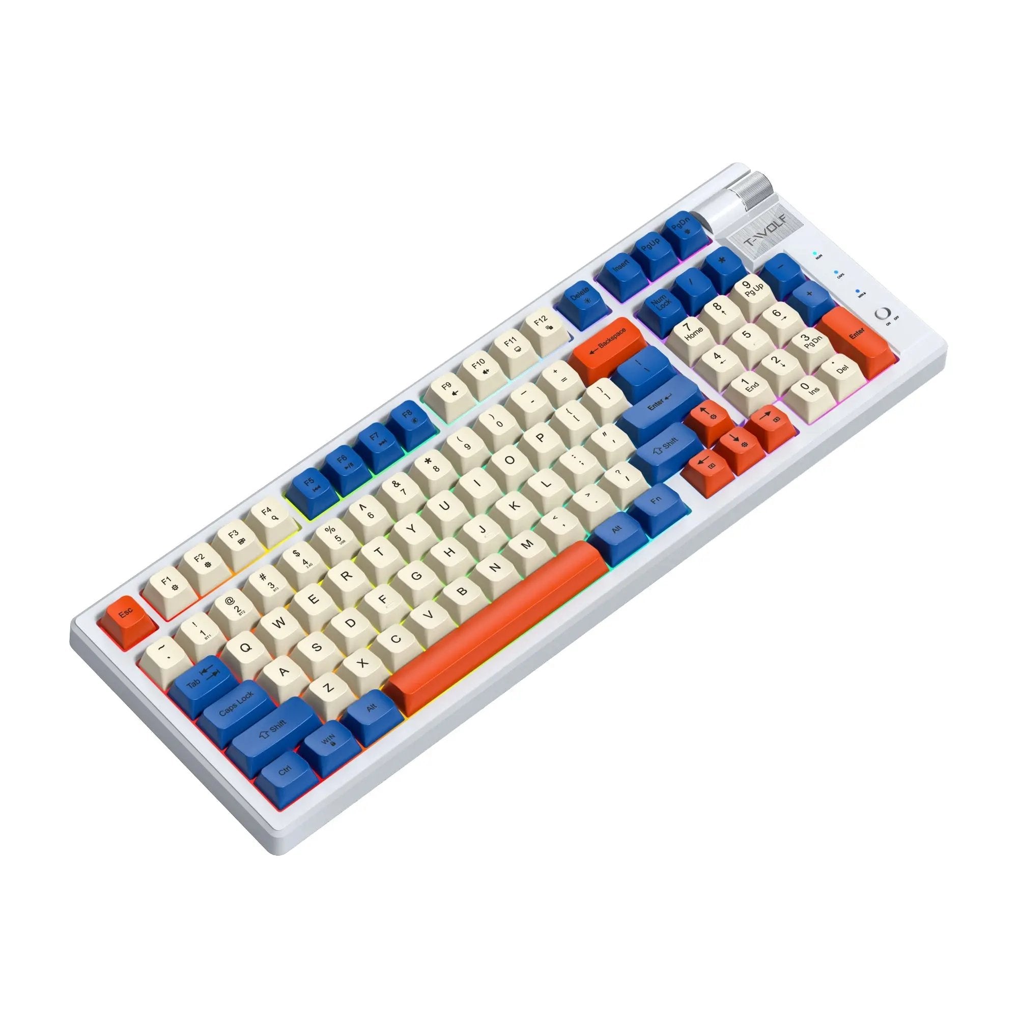 T70 Tri-Mode Mechanical Keyboard – Red Switch, RGB Backlit, Wired/Wireless/Bluetooth 3-in-1 - FORGEMYPC