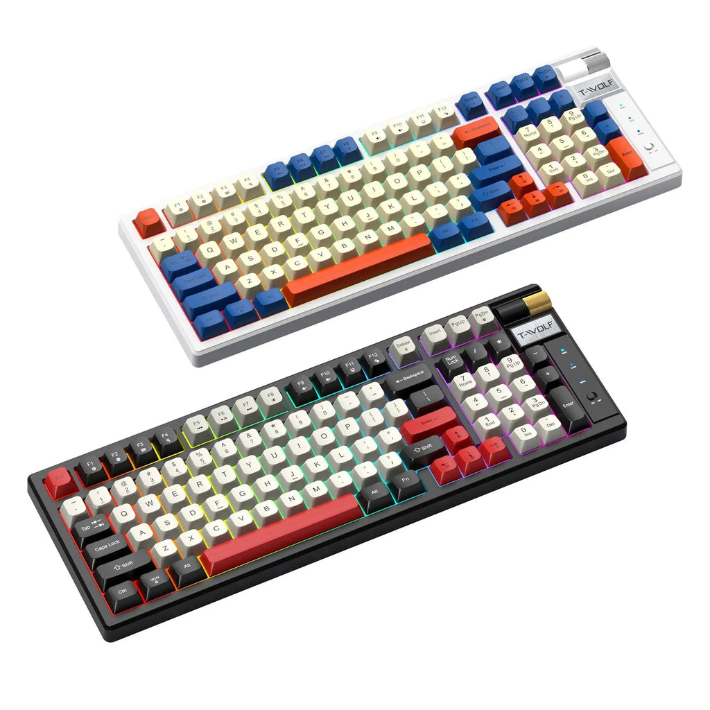 T70 Tri-Mode Mechanical Keyboard – Red Switch, RGB Backlit, Wired/Wireless/Bluetooth 3-in-1 - FORGEMYPC