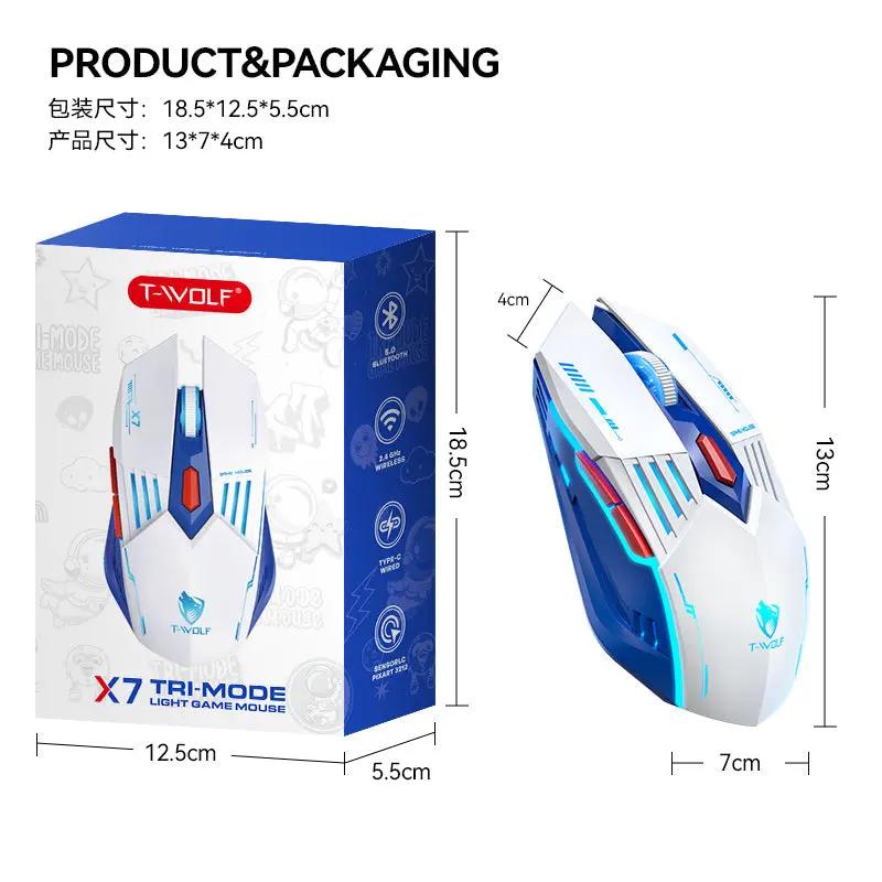 X7 Tri-Mode Gaming Mouse – Wired, Wireless & Bluetooth | RGB, 12800 DPI - FORGEMYPC