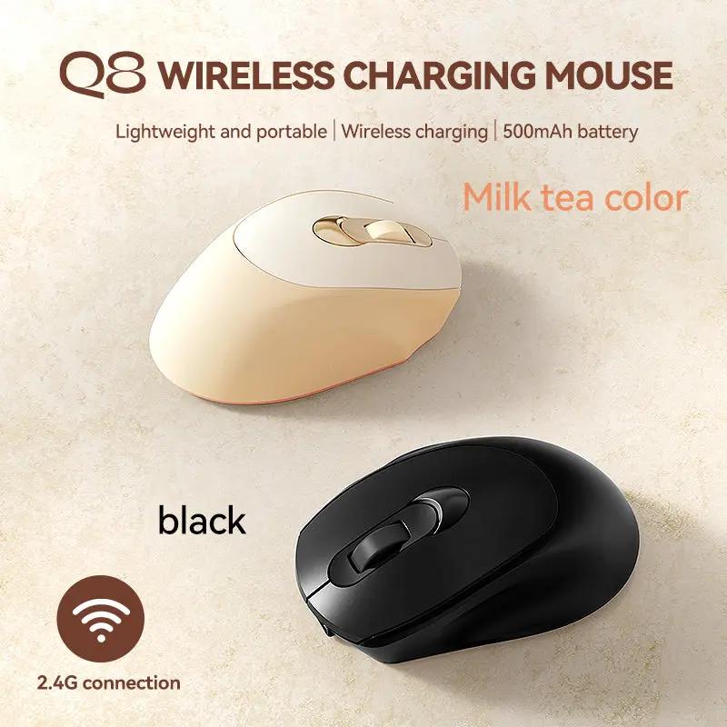 Q8 Wireless Silent Mouse – Silent, Rechargeable, Dual-Mode (Bluetooth + USB) - FORGEMYPC